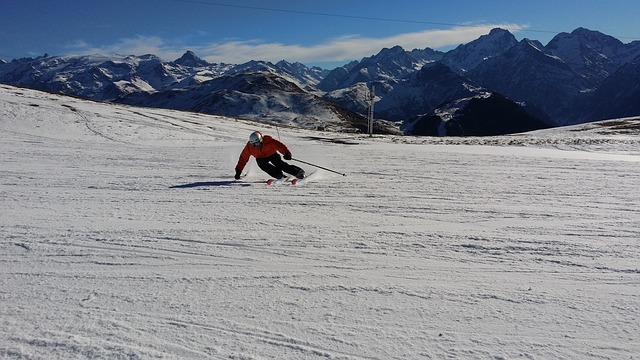 une descente en ski